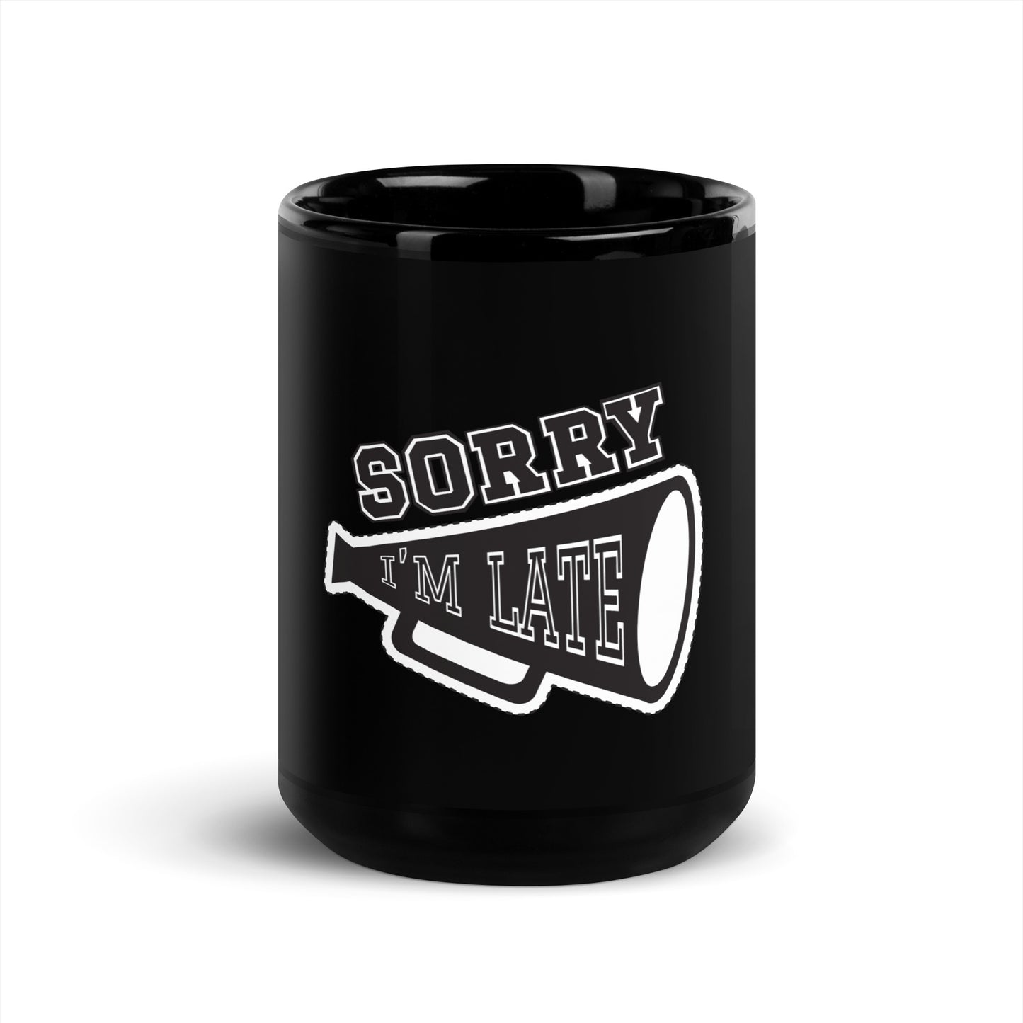'Sorry I'm Late!' Black Mug (11oz or 13 oz) Love & Anger Clothing and Kitsch