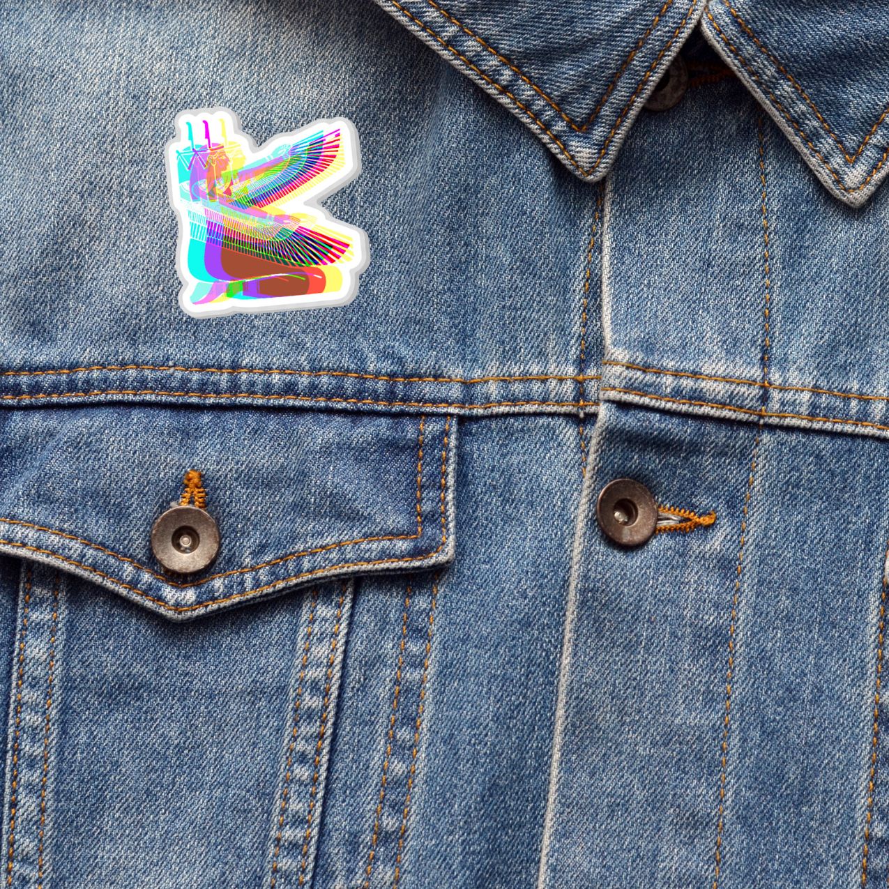 Psychedelic Isis 3" Acrylic Lapel Pin