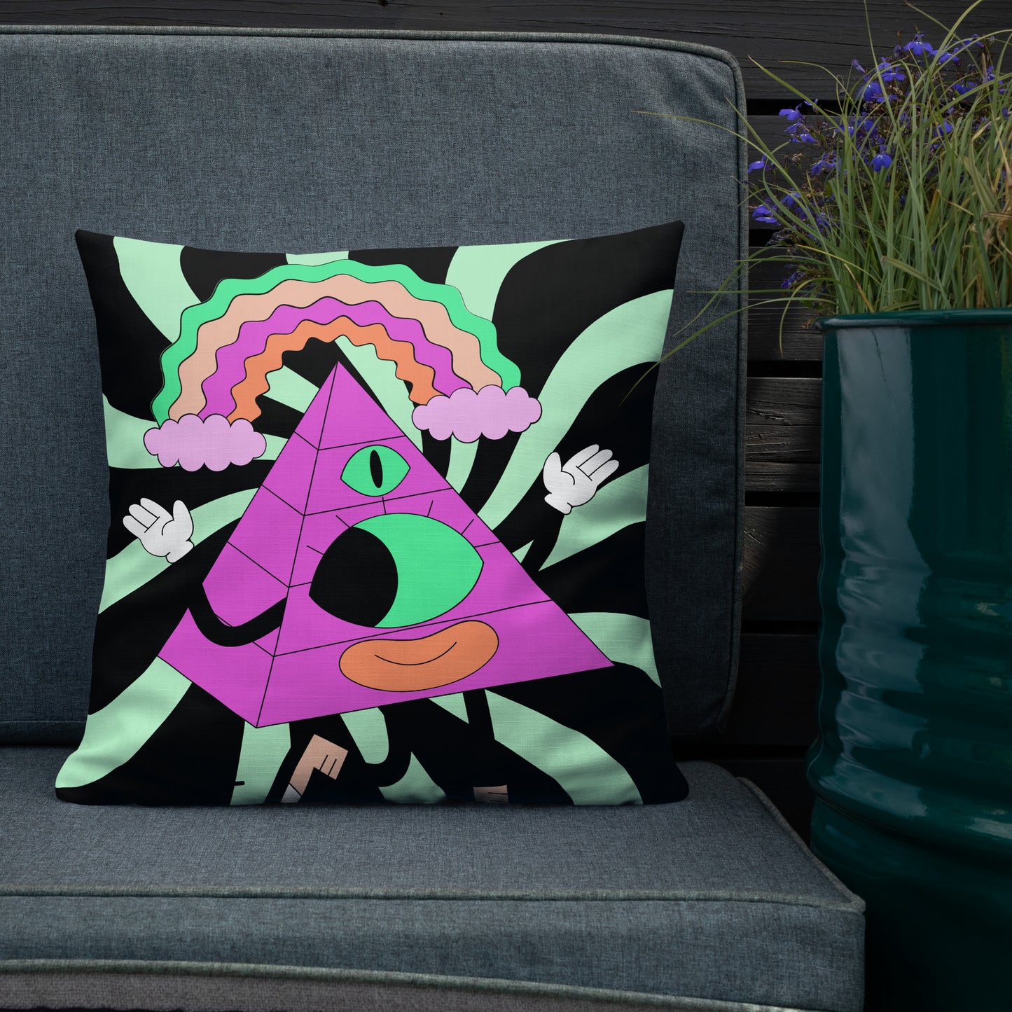 'Psycho Pyramid People' Premium Pillow