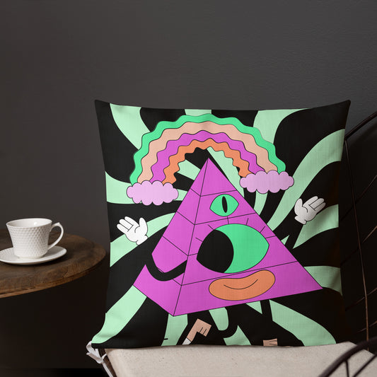 'Psycho Pyramid People' Premium Pillow