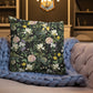 'Olde Floral Wallpaper' Premium Pillow