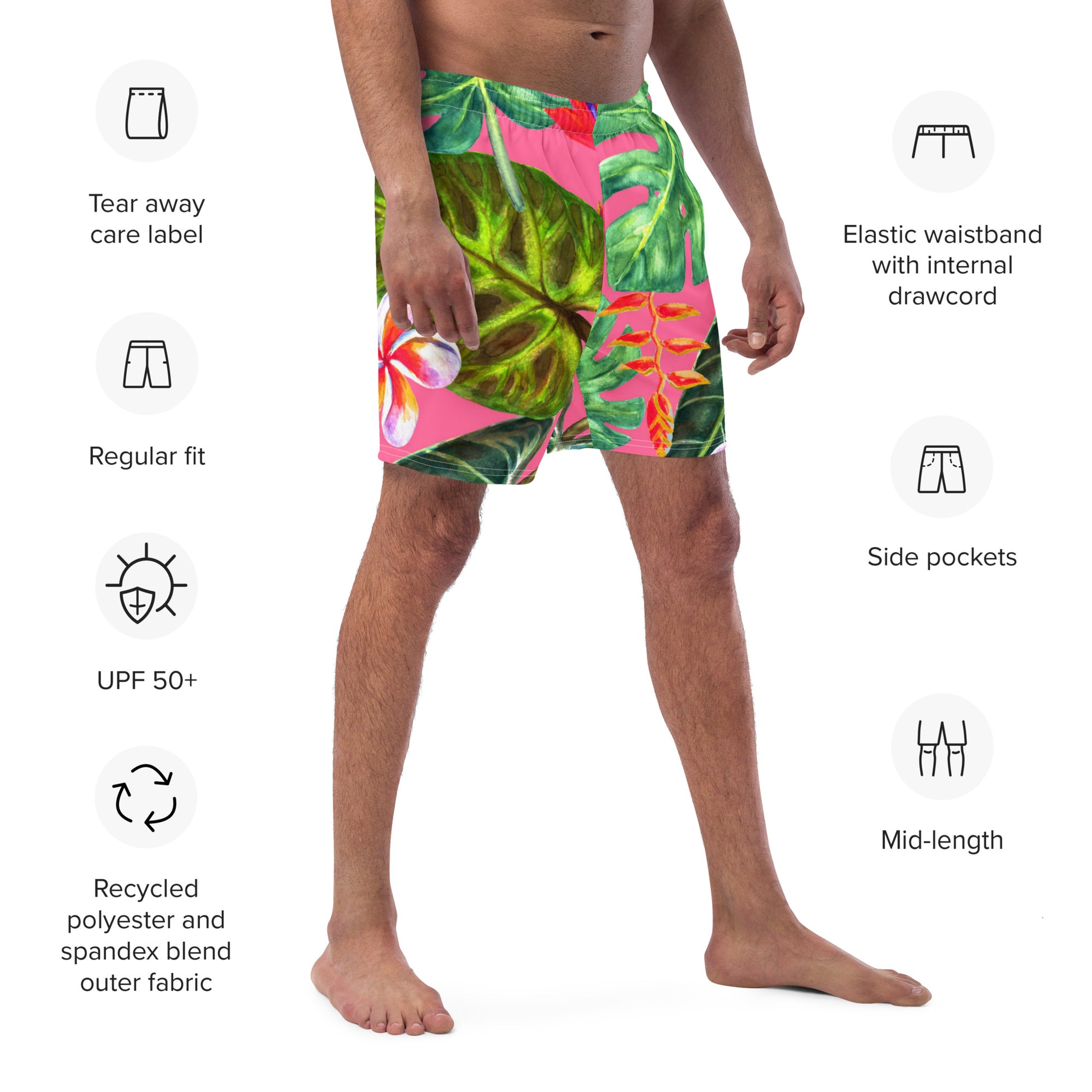 Tropicale Recycled Swim Trunks Love & Anger Clothing and Kitsch