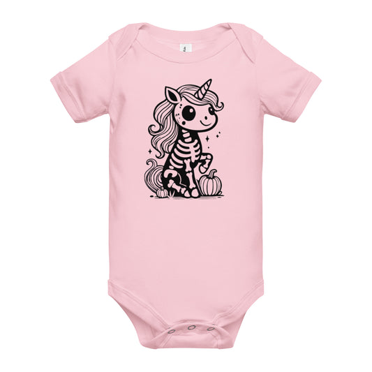 'Skelicorn' Baby Short Sleeve Onesie - Love & Anger Clothing and Kitsch