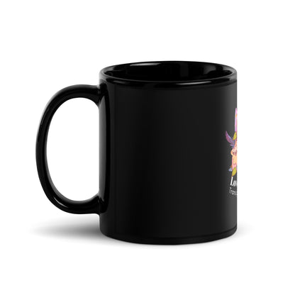 'Love and Protect Trans People' Black Glossy Mug