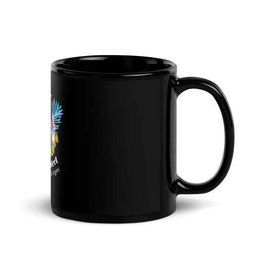 'Love and Protect Trans People' Black Glossy Mug