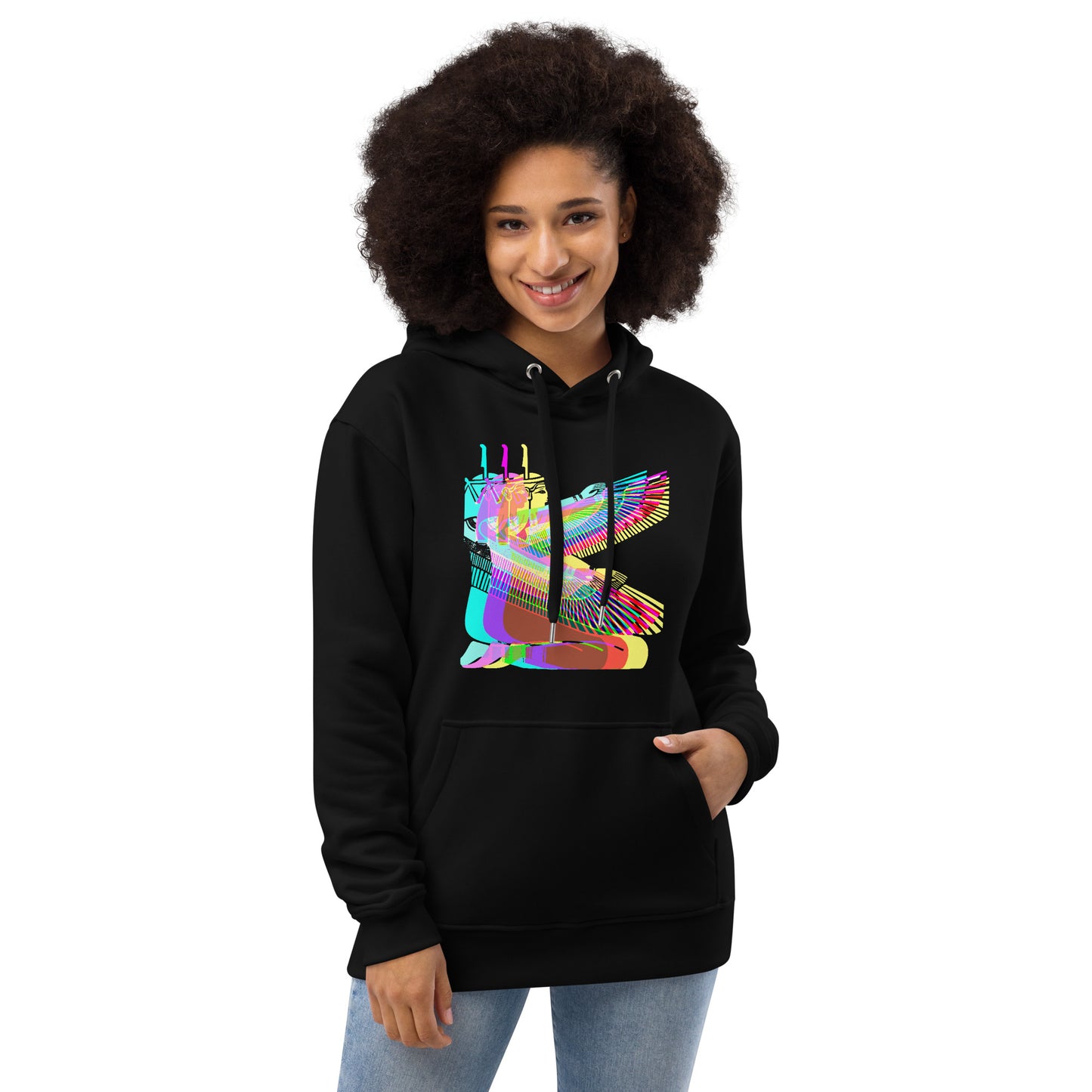 Psychedelic Isis Premium Eco Hoodie Love & Anger - Clothing and Kitsch