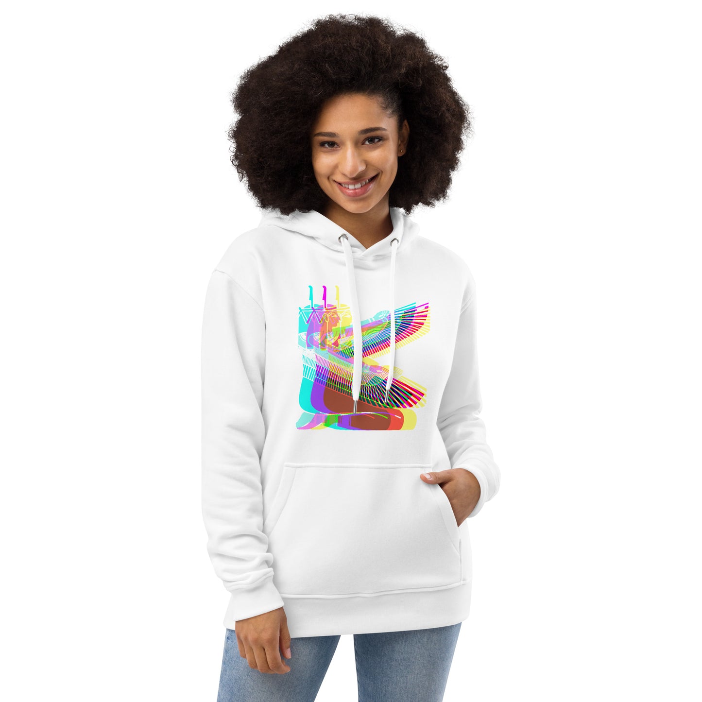 Psychedelic Isis Premium Eco Hoodie Love & Anger - Clothing and Kitsch