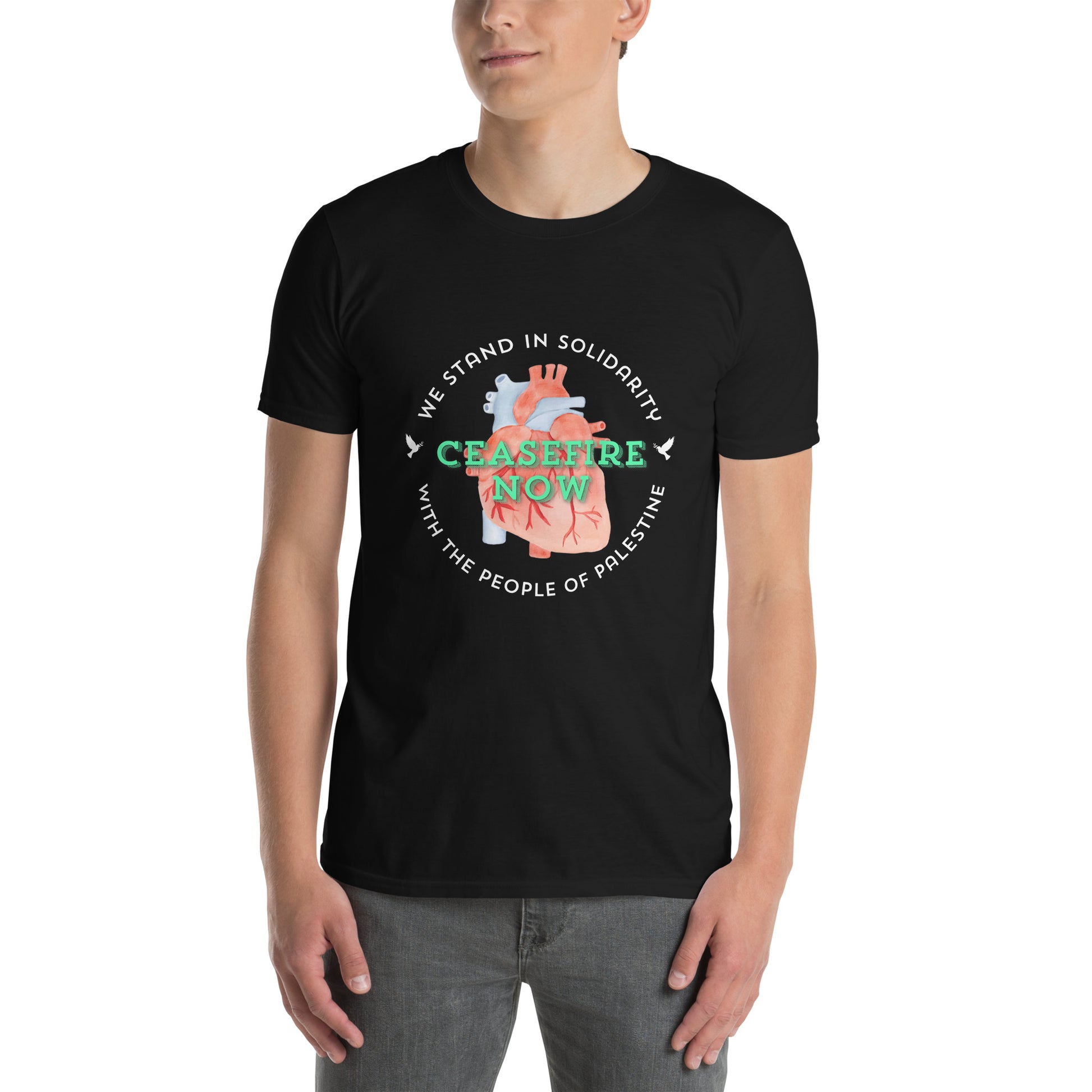 Ceasefire Now T-Shirt - 100% of Proceeds to World Central Kitchen's Gaza Food Service Love & Anger - Clothing and Kitsch