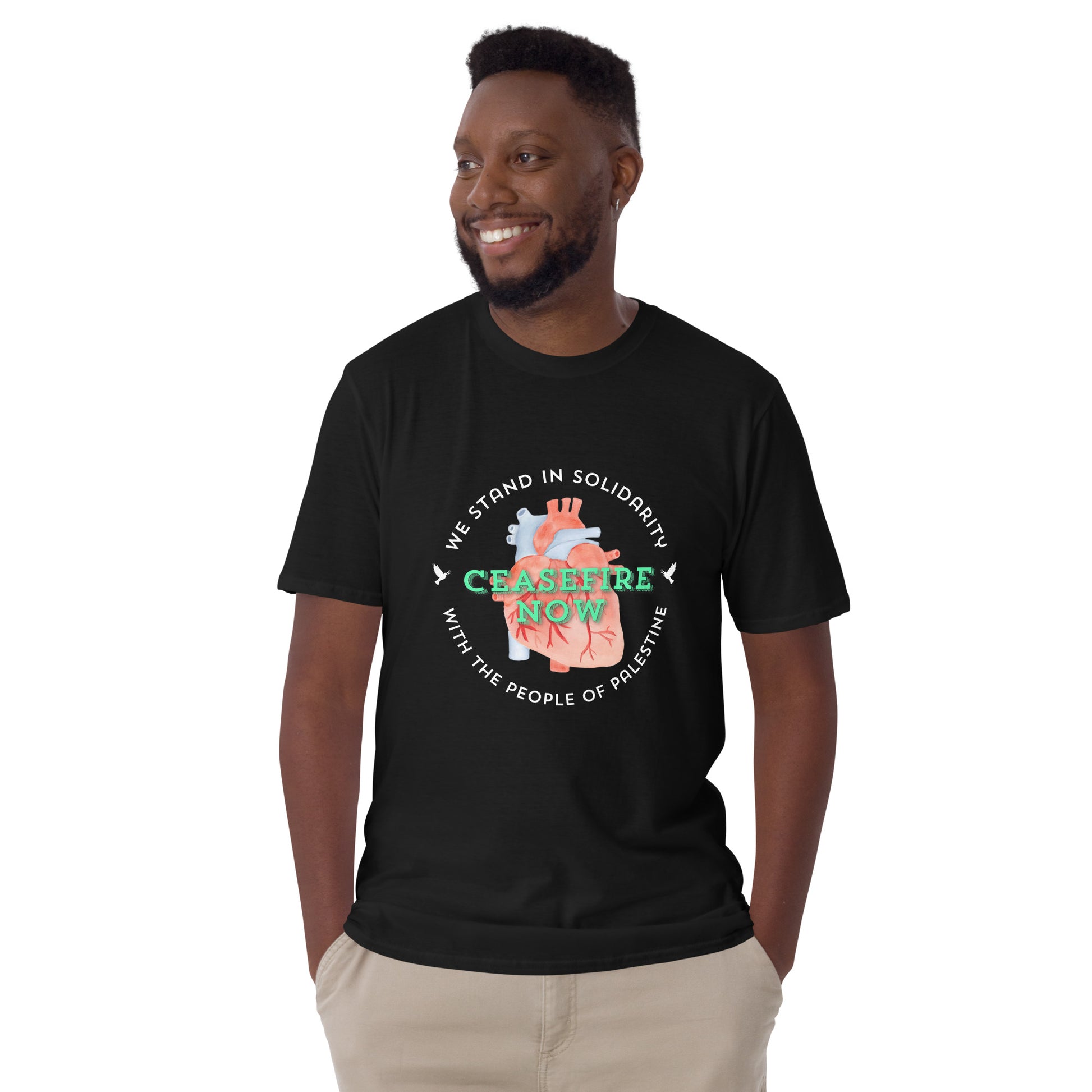 Ceasefire Now T-Shirt - 100% of Proceeds to World Central Kitchen's Gaza Food Service Love & Anger - Clothing and Kitsch