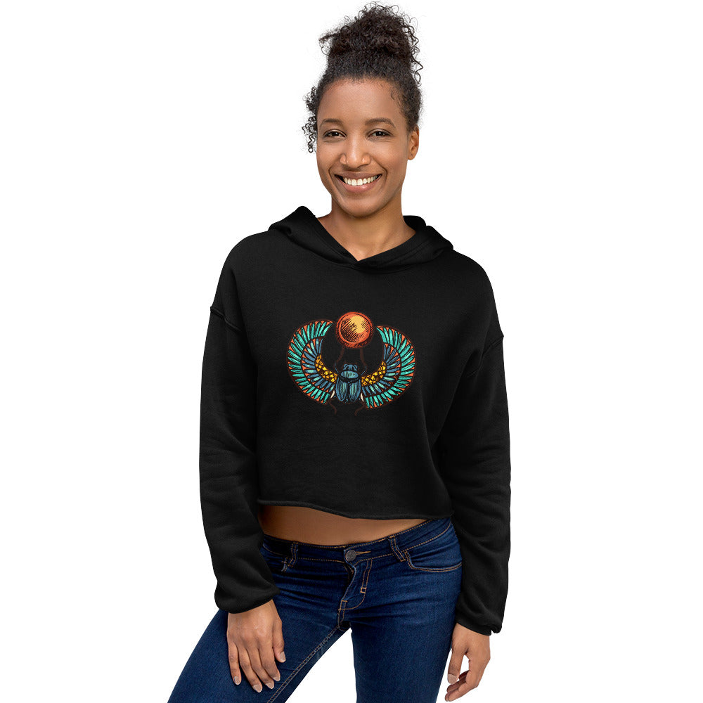 Scarab Bella + Canvas Crop Hoodie Love & Anger Clothing and Kitsch